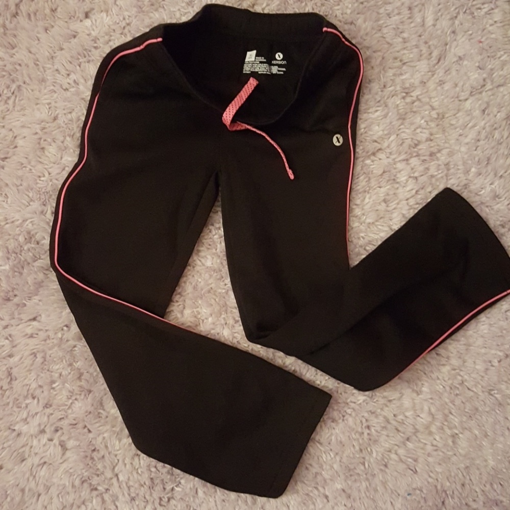 Fleece lined girls athletic pants